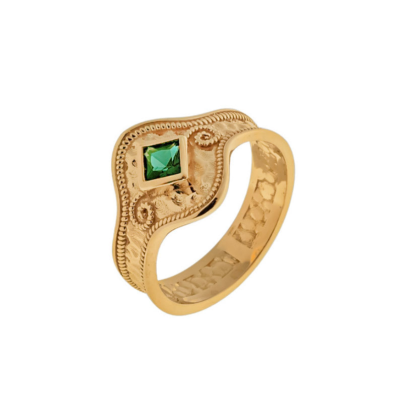 Byzantine Solitaire Gold RIng