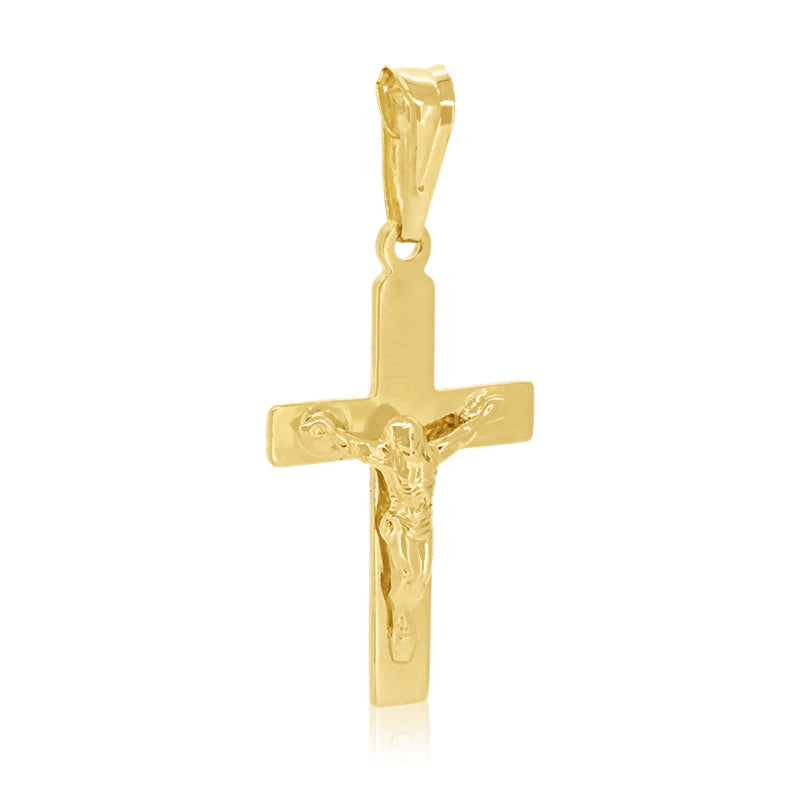 18kt Gold Sentiment Crucifix