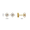 Men’s Gold Earrings 4CZ