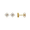 Men’s Gold Earrings 4CZ