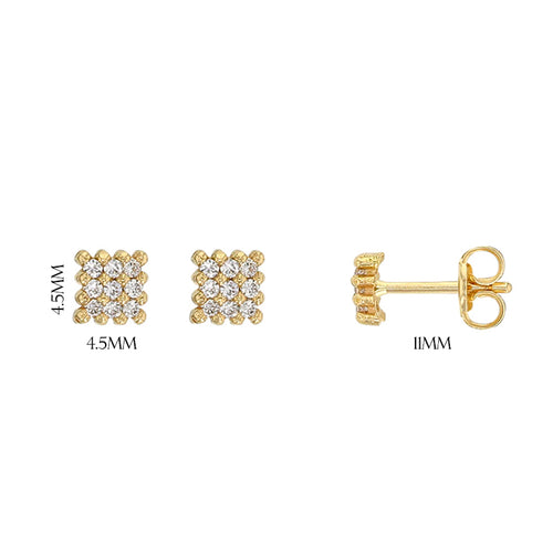 Men’s Gold Earrings 9CZ