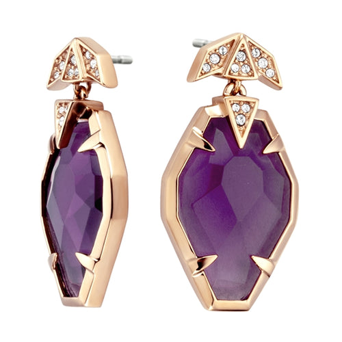 Just Cavalli Purple Snake Earrings - Ray's Jewellery