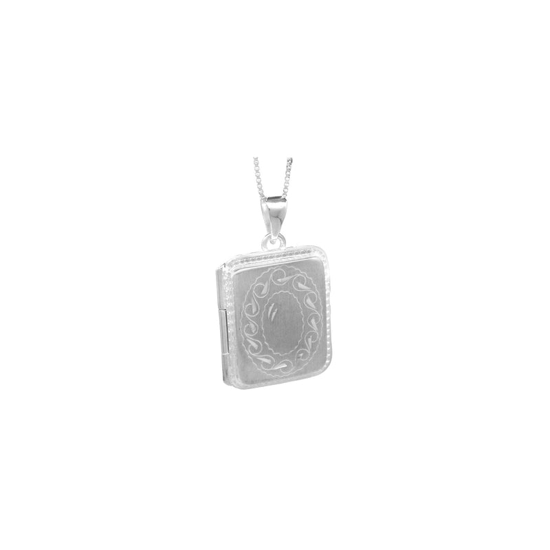 Silver Rectangular Pendant Lockets - Ray's Jewellery