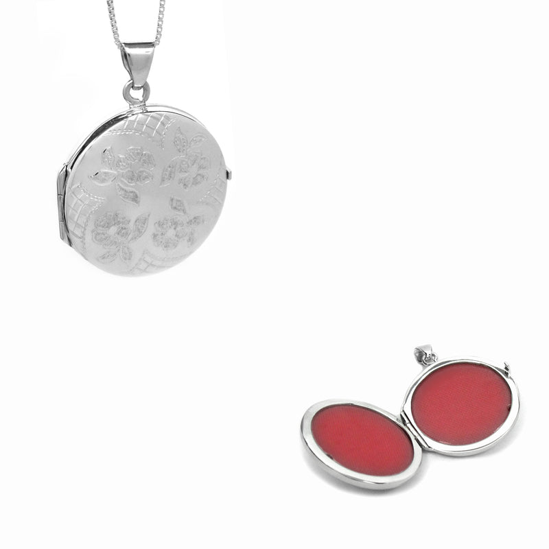 Silver Round Pendant Lockets - Ray's Jewellery