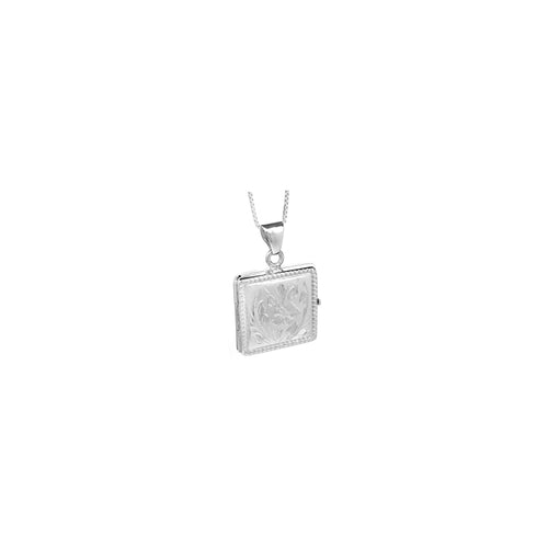Silver Square Pendant Lockets - Ray's Jewellery