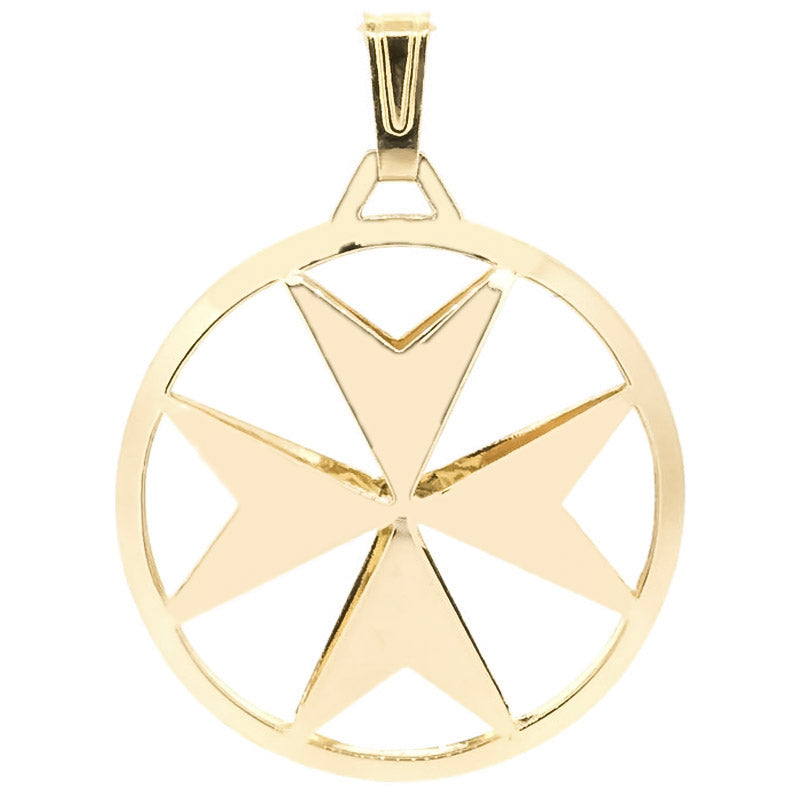 Gold Suave Maltese Cross - Ray's Jewellery