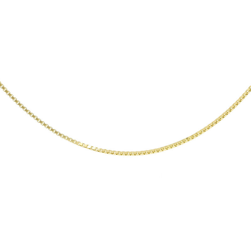 18kt Gold Box Chain 46cms (18") Long - 0.5mm Thick
